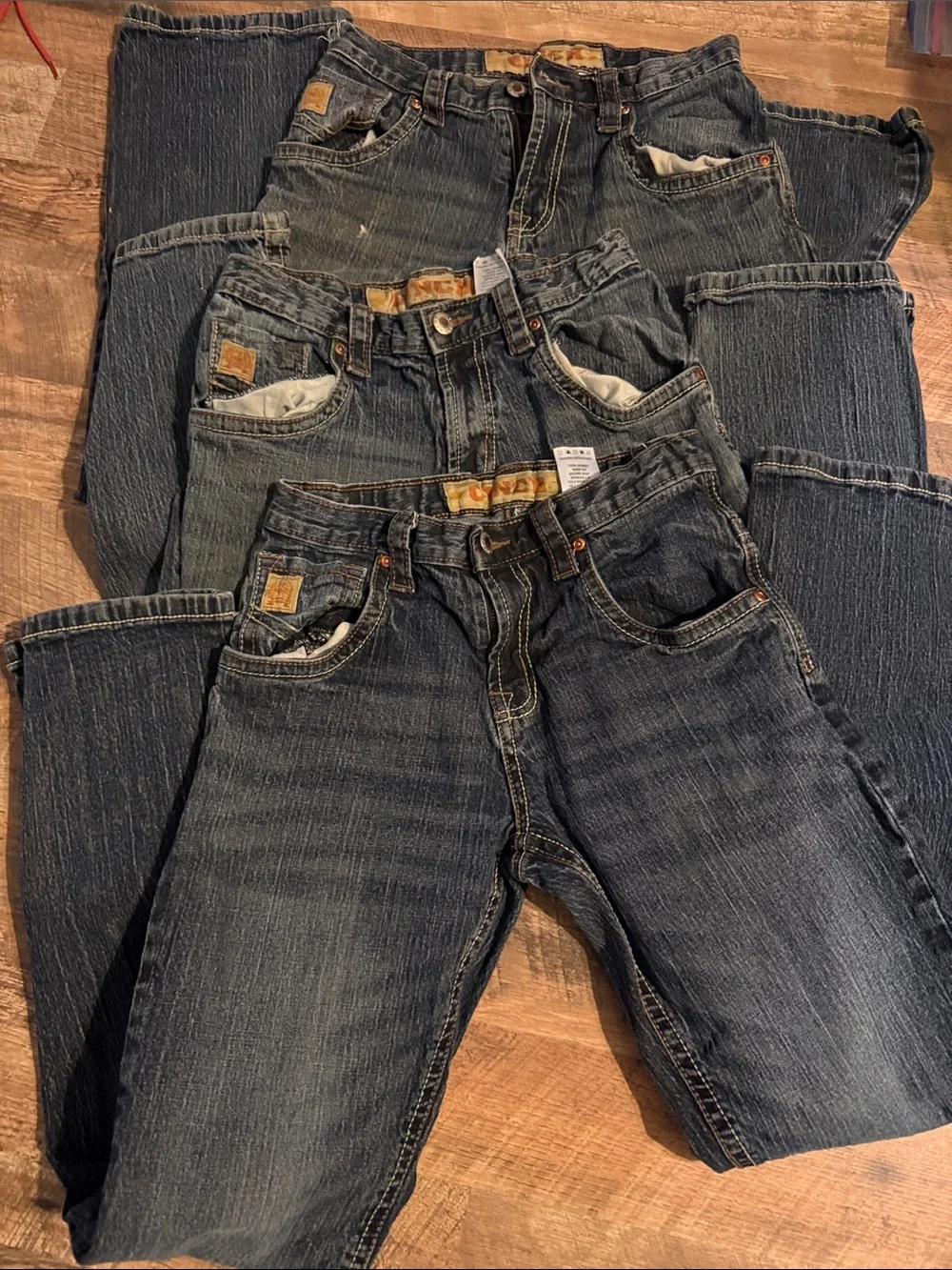 Cinch Kids Dark Blue Denim Jeans - Set of 3